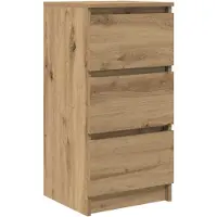 vidaXL Dressoir 37,5x35x76 cm bewerkt hout artisanaal eikenkleurig