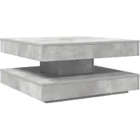 vidaXL Salontafel 360 graden draaibaar 70x70x34,5 cm betongrijs