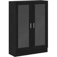 vidaXL Boekenkast 82,5x30,5x115 cm spaanplaat zwart eikenkleurig