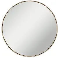 House Vitamin Mirror- round wall mirror Ø80 cm – taupe metal frame