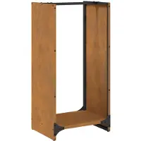 vidaXL Brandhoutrek 40x30x80 cm weervast staal