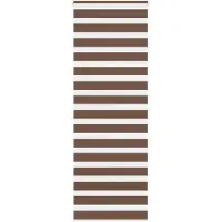 vidaXL Dubbele rolgordijn, bruin, 80x200 cm, stofbreedte 75,9 cm, polyester