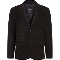 Infinity Leather Italiaans zwart suède leren blazerjasje voor mannen - Hol