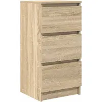 vidaXL Dressoir 37,5x35x76cm bewerkt hout sonoma eikenkleurig