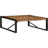vidaXL Salontafel 100x100x35 cm massief gerecycled hout meerkleurig