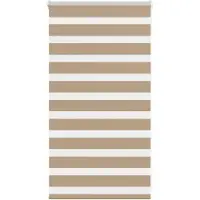 vidaXL Zebra Blind 80x100 cm stofbreedte 75,9 cm polyester zandbruin