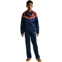Nike FC Barcelona Sportswear Trainingspak 2026-2027 Kids Donkerblauw Rood Geeloranje