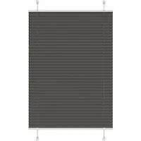 vidaXL Plissé rolgordijn 90x100 cm stofbreedte 89,4 cm polyester zwart