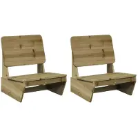 vidaXL Tuinstoelen 2 st 60x64x70,5 cm geïmpregneerd hout
