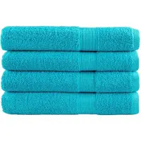vidaXL Handdoeken SOLUND 4 st 600 g/m² 100x200 cm turquoise