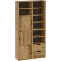 vidaXL Bijzetkasten 4 st ODDA 40x24x79 cm massief grenenhout