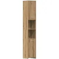 vidaXL Badmeubel Artisan-Eikenhout, 30x30x183,5 cm, van houtvezel