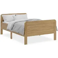 Homestyle4u Seniorenbed - 140x200 cm - Houten bed - extra hoog - Natuur