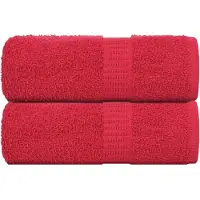vidaXL Gastendoekjes FROGN 2 st 30x50 cm 360 g/m² rood