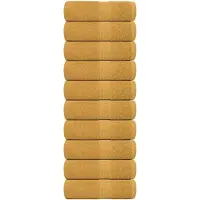 vidaXL Gastendoekjes FROGN 10 st 30x50 cm 360 g/m² goud