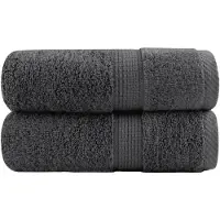 vidaXL Gastendoekjes SOLUND 2 st 600 g/m² 30x50 cm antracietkleur