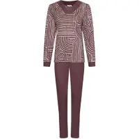 Pastunette Pyjama 'Premium - Lunar Lines' lila / mauve
