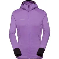 Mammut - Dames fleeces - Taiss Light ML Hooded Jacket Women Lavandin Black voor Dames - Maat M - Bordeauxrood