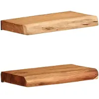 vidaXL Wandschappen 2 st 30x20x3,5 cm massief acaciahout