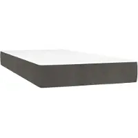 vidaXL Pocketveringmatras medium 100x210x20 cm fluweel donkergrijs