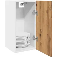 vidaXL Bovenkast Lyon 30x31x60 cm bewerkt hout artisanaal eikenkleur
