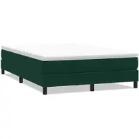 vidaXL Boxspring zonder matras fluweel donkergroen 140x210 cm