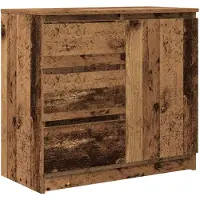vidaXL Dressoir met lade 71x35x65 cm spaanplaat oud hout