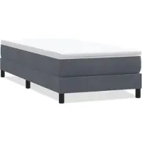 vidaXL Boxspring zonder matras fluweel donkergrijs 90x220 cm