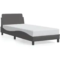 vidaXL Bedframe "Dover" kunstleer grijs 80x200 cm