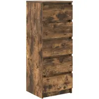 vidaXL Dressoir met lades 37,5x35x99 cm spaanplaat gerookt eikenhout