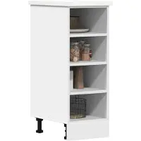 vidaXL Onderkast Riga 30x44,5x81,5 cm bewerkt hout wit