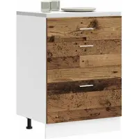 vidaXL Onderkast Lyon bewerkt hout oud houtkleurig