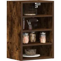 vidaXL Bovenkast Riga 40x29,5x60 cm bewerkt hout gerookt eikenkleurig