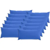 vidaXL Kussensloop 12 st HEERLEN Koninklijk Blauw 40 x 80 cm Polyester