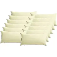 vidaXL Kussensloop 12 st HEERLEN Crèmekleurig 40 x 80 cm Polyester
