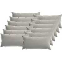 vidaXL Kussensloop 12 st HEERLEN Grijs 40 x 80 cm Polyester