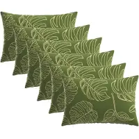 vidaXL Kussensloop 6 st HEERLEN Blad Design 50 x 75 cm Polyester
