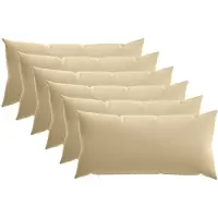 vidaXL Kussensloop 6 st HEERLEN Beige 40 x 80 cm Polyester