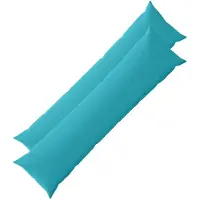 vidaXL Kussensloop 2 st HEERLEN Turquoise 40 x 145 cm Polyester
