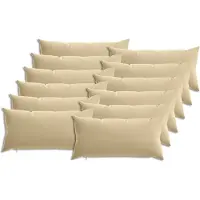 vidaXL Kussensloop 12 st HEERLEN Beige 40 x 80 cm Polyester