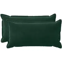 vidaXL Kussensloop 2 st HOUTEN Donkergroen 40 x 70 cm Fluweel
