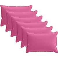 vidaXL Kussensloop 6 st HOUTEN Roze 30 x 50 cm Polyester