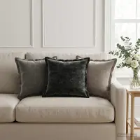 vidaXL Kussensloop 2 st HOUTEN Lichtgrijs 40 x 40 cm Chenille Stof