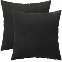 vidaXL Kussensloop 2 pcs HEERLEN Zwart 35 x 35 cm Fluweel
