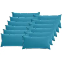 vidaXL Kussensloop 12 st HEERLEN Lichtblauw 40 x 80 cm Polyester