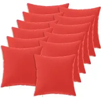 vidaXL Kussensloop 12 st HEERLEN Rood 40 x 40 cm Polyester