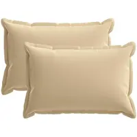 vidaXL Kussensloop 2 st HOUTEN Beige 30 x 50 cm Polyester