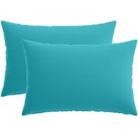 vidaXL Kussensloop 2 st HEERLEN Turquoise 50 x 80 cm Polyester