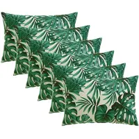 vidaXL Kussensloop 6 st HEERLEN Bladpatroon 50 x 75 cm Polyester