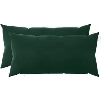 vidaXL Kussensloop 2 st HEERLEN Donkergroen 40 x 80 cm fluweel